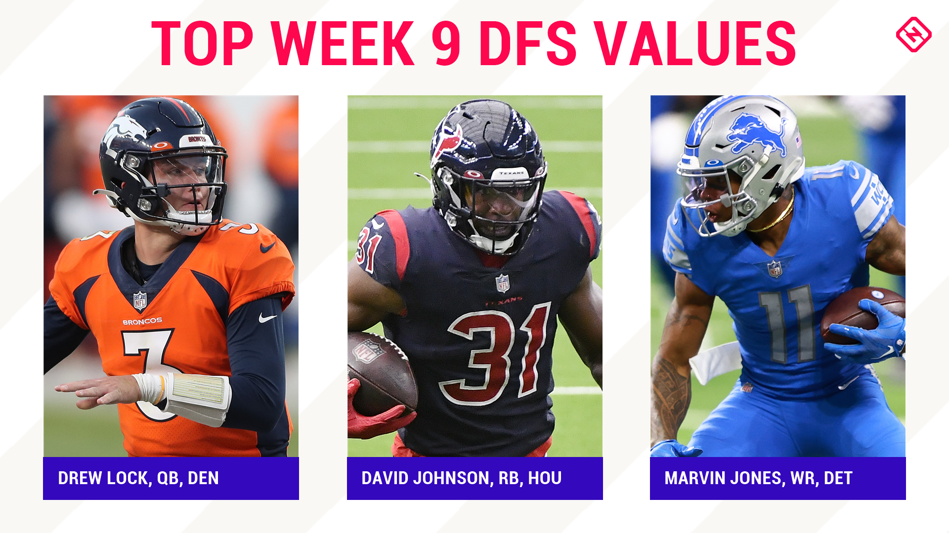Semana 9 NFL DFS Picks: jogadores de melhor valor, travessas para DraftKings, escalações diárias de futebol fantástico FanDuel