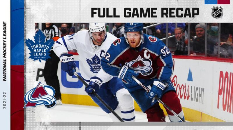 Toews, Avalanche rally para vitória de OT contra Maple Leafs – NHL.com