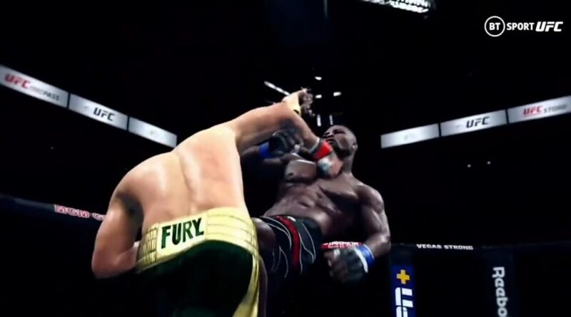 Vídeo: Tyson Fury e Francis Ngannou trocam nocautes no carretel de destaque em simulação