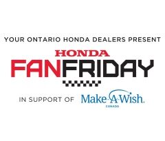 Seus Concessionários Honda de Ontário apresentam os fãs da Honda na sexta-feira em apoio à Make-A-Wish® O Canadá começa o fim de semana cheio de ação da Honda Indy em Toronto