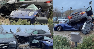 Mechanic Crashes Alfa Romeo Giulia Into Porsche 911 And Mercedes GLE During Test Drive