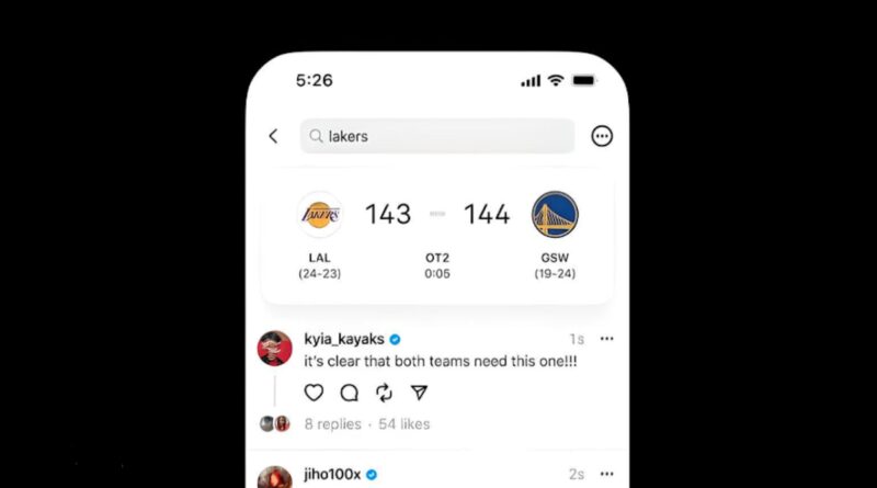 Threads is getting into live sports scores, starting with the NBA