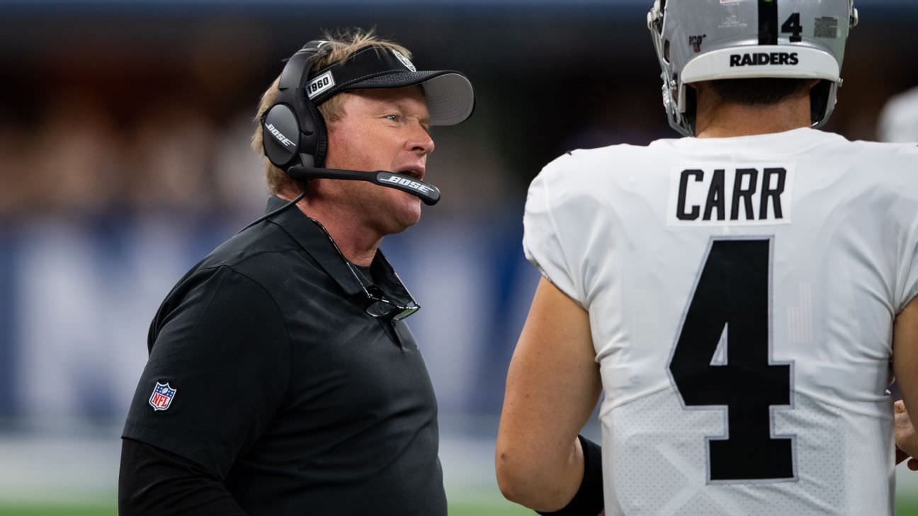 Gruden: NFL pede perdida na derrota dos Raiders